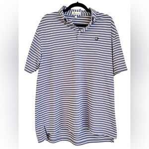 Peter Millar Men’s Large Purple & White Stripe Arkansas